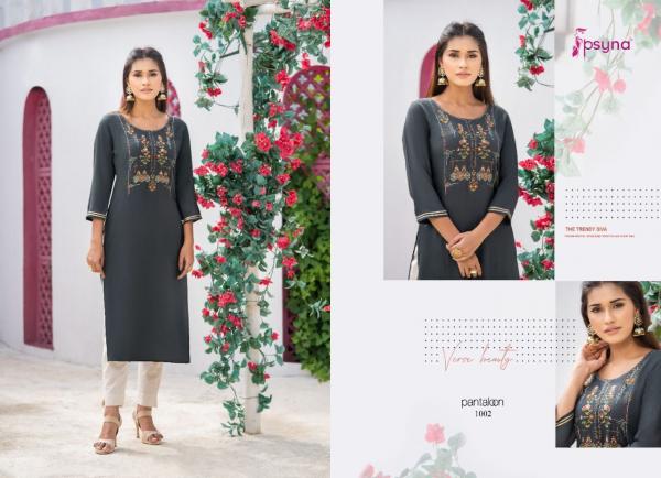 Psyna Pantaloon Fancy Rayon Embroidery Kurti 